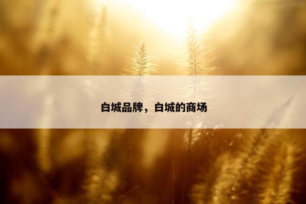 白城品牌,白城的商场 白城品牌,白城的商场