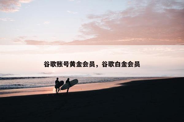 谷歌账号黄金会员，谷歌白金会员