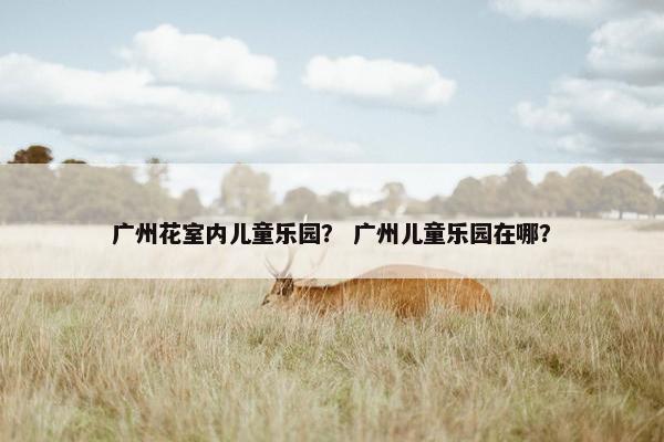 广州花室内儿童乐园？ 广州儿童乐园在哪？