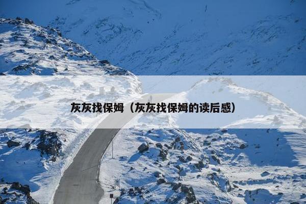 灰灰找保姆（灰灰找保姆的读后感）