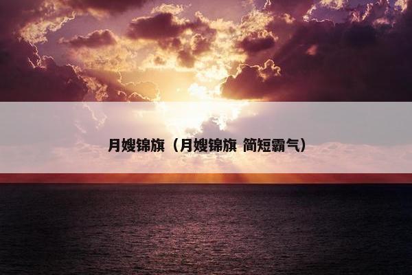 月嫂锦旗（月嫂锦旗 简短霸气）