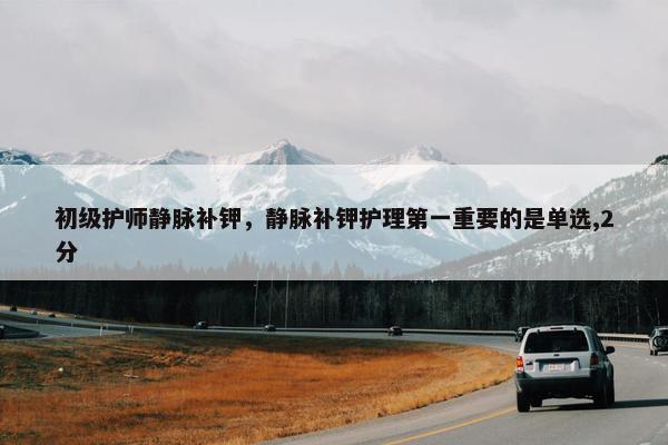 初级护师静脉补钾，静脉补钾护理第一重要的是单选,2分