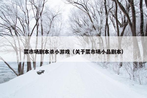 菜市场剧本杀小游戏（关于菜市场小品剧本）