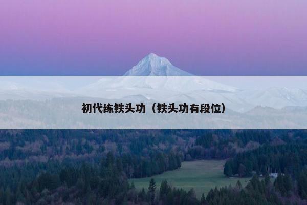 初代练铁头功(铁头功有段位) 初代练铁头功(铁头功有段位)