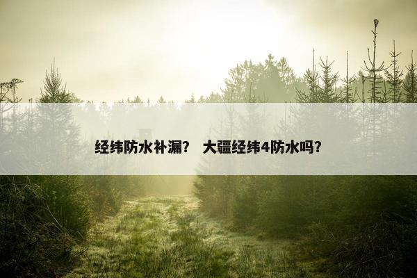 经纬防水补漏? 大疆经纬4防水吗? 经纬防水补漏? 大疆经纬4防水吗?