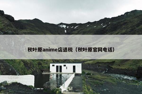 秋叶原anime店退税（秋叶原官网电话）