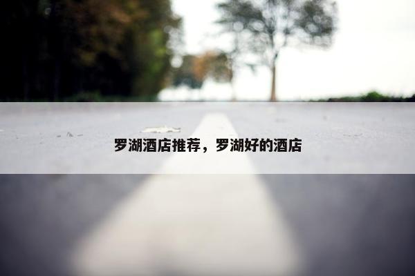 罗湖酒店推荐，罗湖好的酒店
