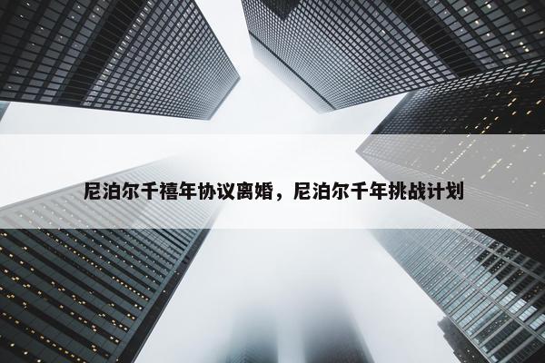 尼泊尔千禧年协议离婚，尼泊尔千年挑战计划