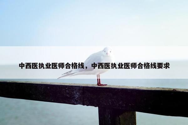 中西医执业医师合格线，中西医执业医师合格线要求