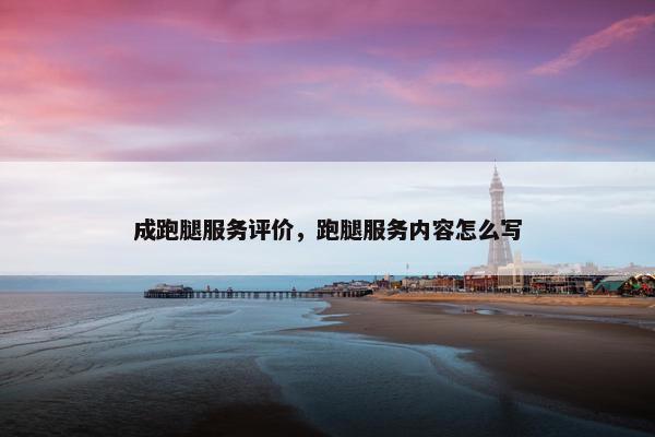 成跑腿服务评价，跑腿服务内容怎么写