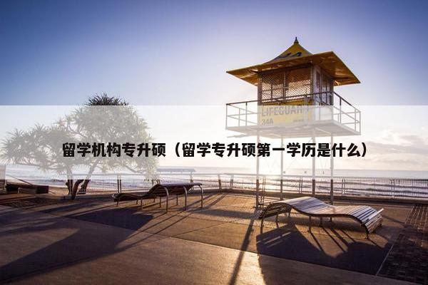 留学机构专升硕（留学专升硕第一学历是什么）