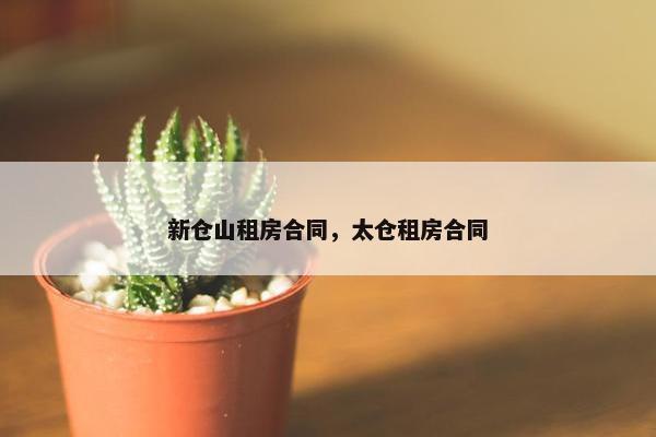 新仓山租房合同，太仓租房合同