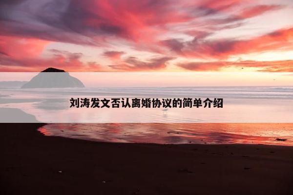 刘涛发文否认离婚协议的简单介绍 刘涛发文否认离婚协议的简单介绍