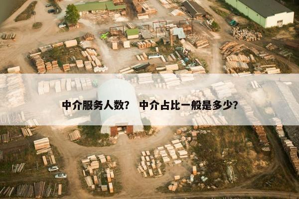 中介服务人数? 中介占比一般是多少? 中介服务人数? 中介占比一般是多少?