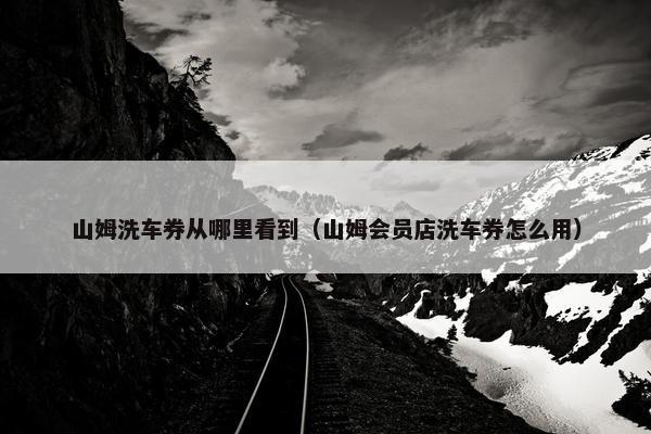 山姆洗车券从哪里看到（山姆会员店洗车券怎么用）
