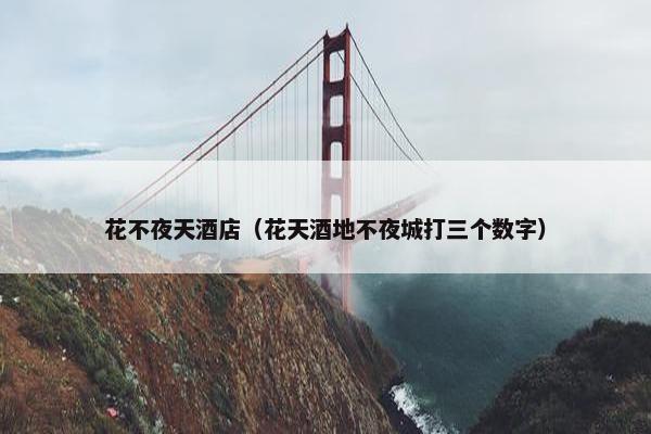 花不夜天酒店（花天酒地不夜城打三个数字）