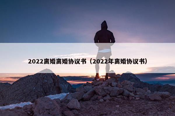 2022离婚离婚协议书（2022年离婚协议书）