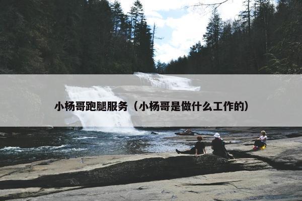 小杨哥跑腿服务(小杨哥是做什么工作的) 小杨哥跑腿服务(小杨哥是做什么工作的)