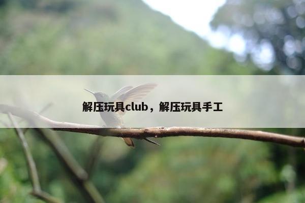 解压玩具club，解压玩具手工
