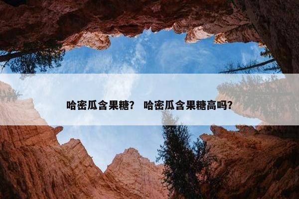 哈密瓜含果糖？ 哈密瓜含果糖高吗？