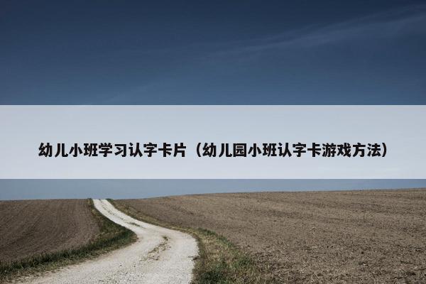 幼儿小班学习认字卡片（幼儿园小班认字卡游戏方法）
