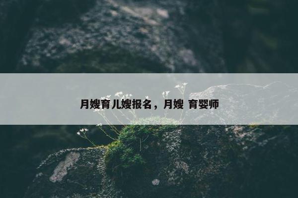 月嫂育儿嫂报名，月嫂 育婴师