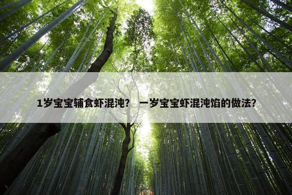 1岁宝宝辅食虾混沌？ 一岁宝宝虾混沌馅的做法？