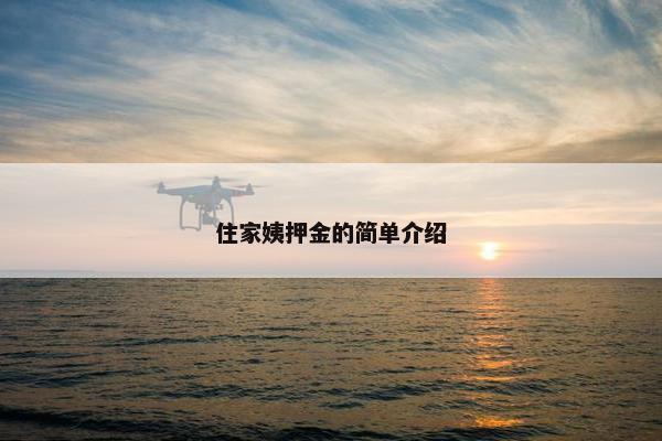 住家姨押金的简单介绍