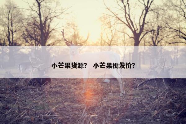 小芒果货源？ 小芒果批发价？
