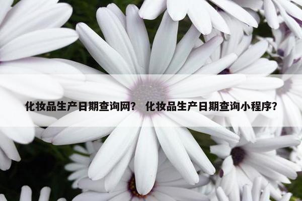 化妆品生产日期查询网？ 化妆品生产日期查询小程序？