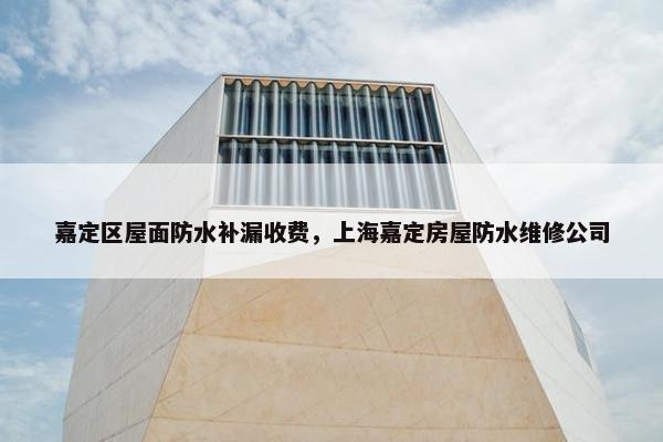 嘉定区屋面防水补漏收费，上海嘉定房屋防水维修公司