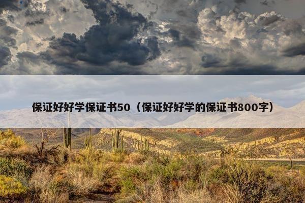 保证好好学保证书50（保证好好学的保证书800字）