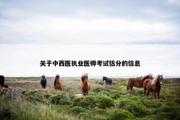 关于中西医执业医师考试估分的信息 关于中西医执业医师考试估分的信息