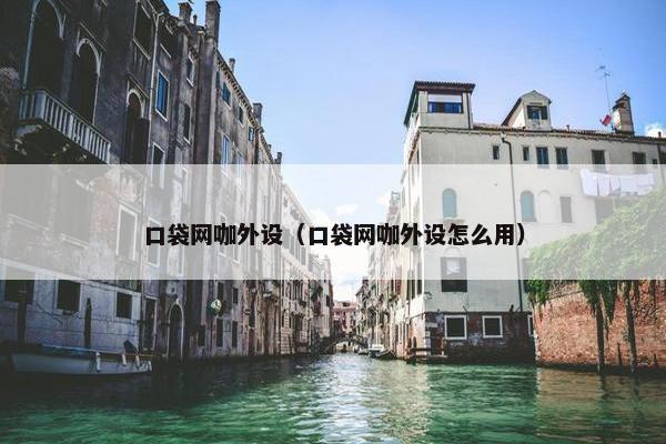 口袋网咖外设（口袋网咖外设怎么用）
