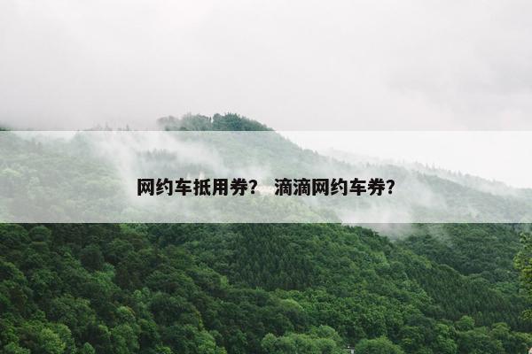 网约车抵用券? 滴滴网约车券? 网约车抵用券? 滴滴网约车券?