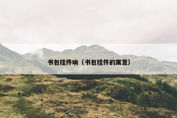 书包挂件响（书包挂件的寓意）