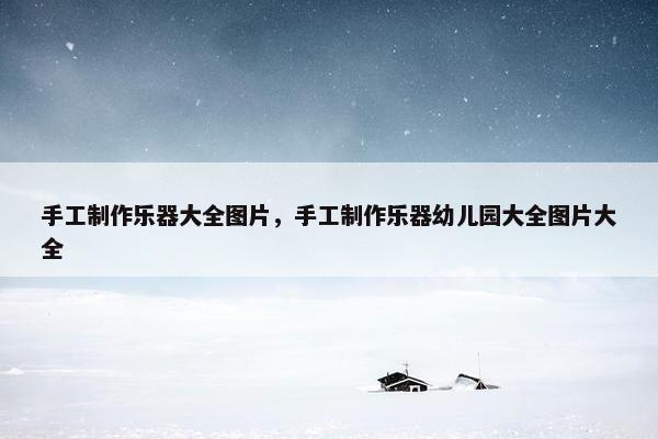 手工制作乐器大全图片，手工制作乐器幼儿园大全图片大全