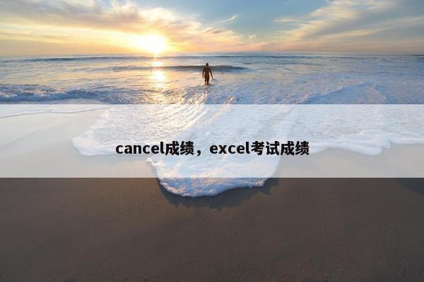cancel成绩，excel考试成绩