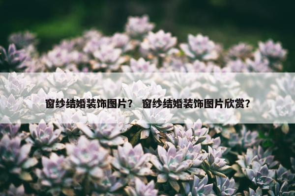 窗纱结婚装饰图片？ 窗纱结婚装饰图片欣赏？