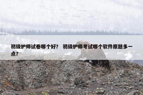 初级护师试卷哪个好? 初级护师考试哪个软件原题多一点? 初级护师试卷哪个好? 初级护师考试哪个软件原题多一点?