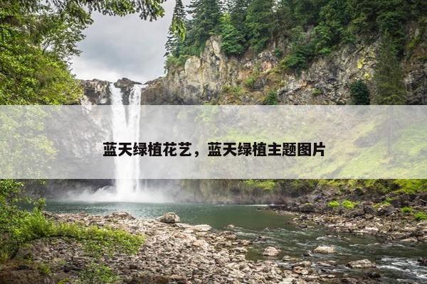 蓝天绿植花艺，蓝天绿植主题图片